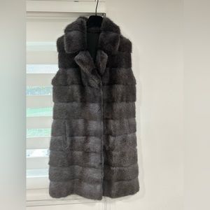 Bloomingdales Mink Fur Long Vest